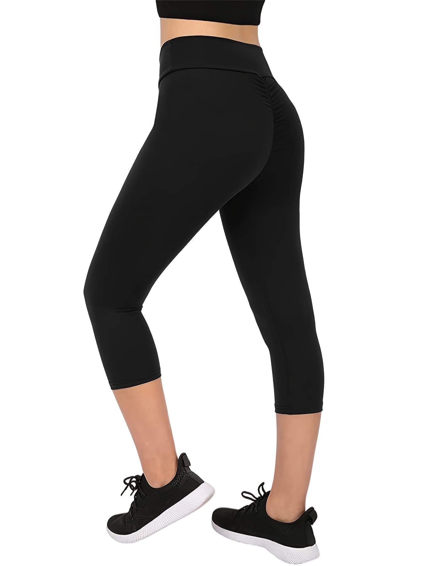 Lolmot Women'S Capri Pants Summer Fashion Solid Gym Yoga Pants Comfy  Breathable Workout Leggings Ladies Casual Capris 
