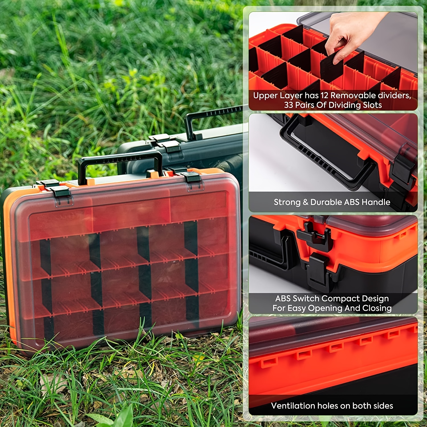 Fishing Box Multifunctional Portable 4 Layer Fishing Tackle Box with Handle  for Containing Tools