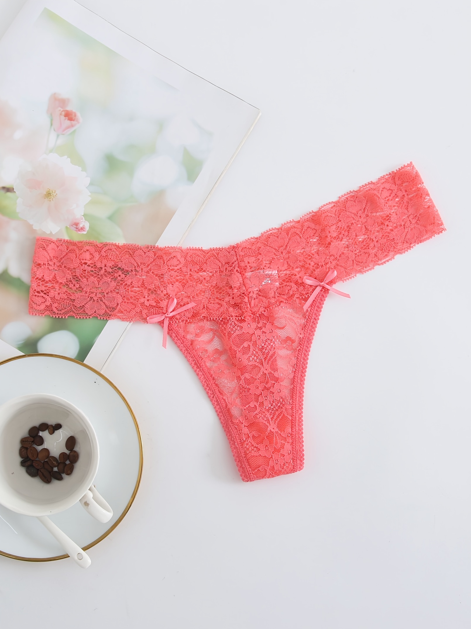 Women's Sexy Lace Cheeky Thong Underwear Nylon Hipster See Through Panties  - Temu Japan