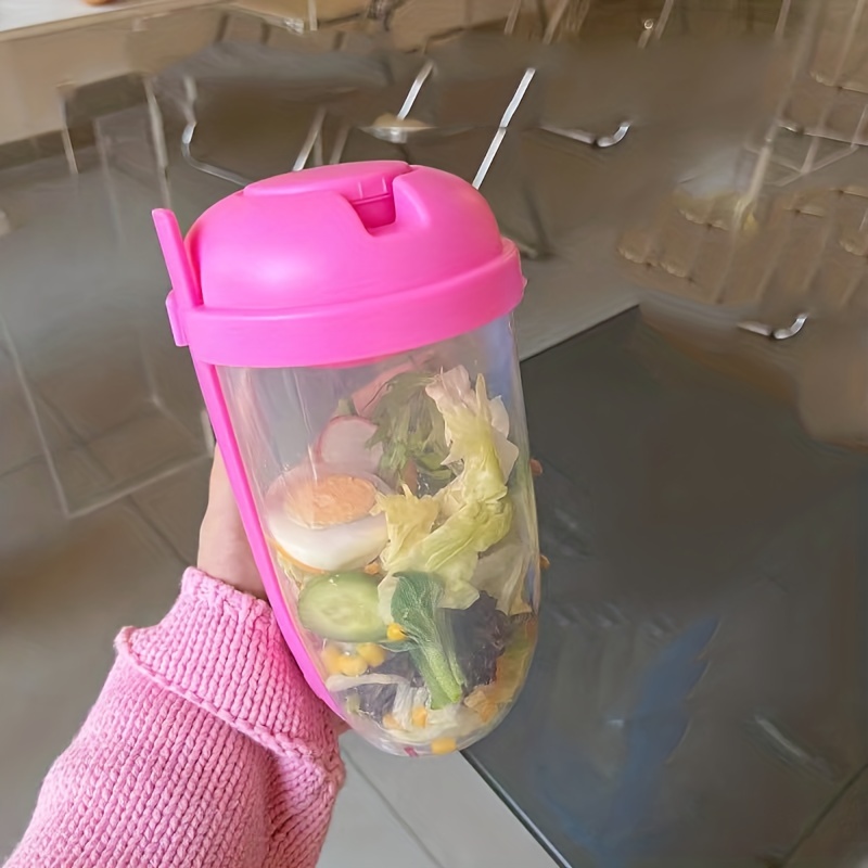 Leakproof Portable Breakfast Bottle With Sauce Box, Fork, And Bpa-free  Container For Yogurt, Oatmeal, Milk, Salad, And Vegetables - Perfect For  Healthy Eating On The Go - Temu