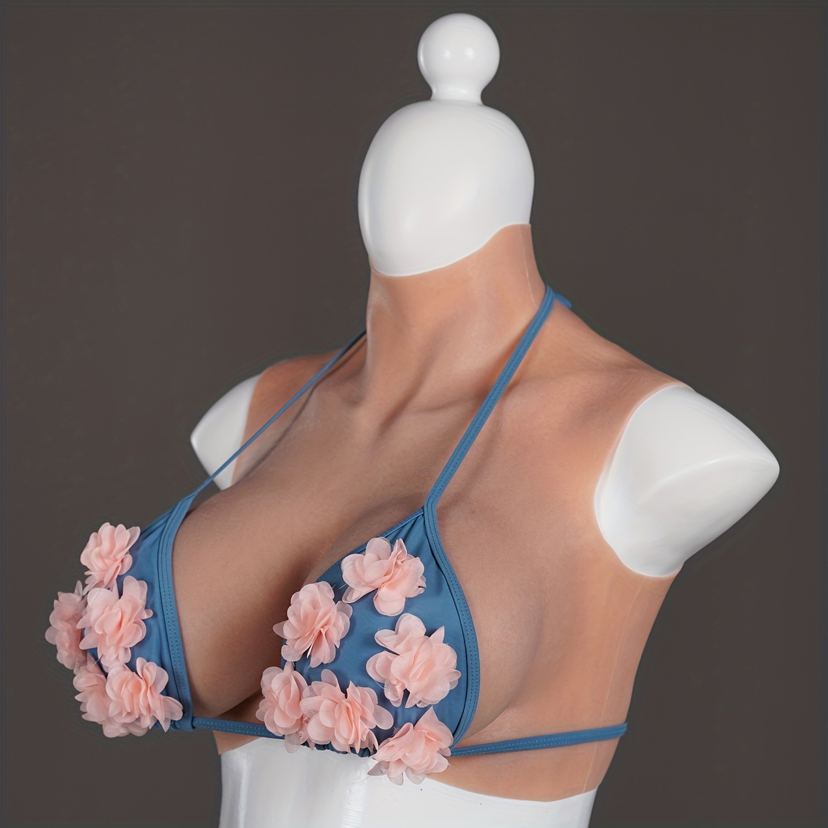 Boobs Cross Dress High Collar Silicone Breast G - Temu France
