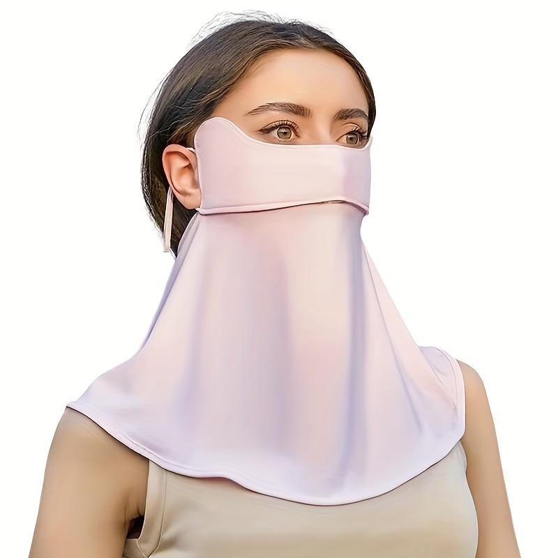 Solide Gesichtsbedeckung Mit Halsmanschette Für Frauen UV - Temu