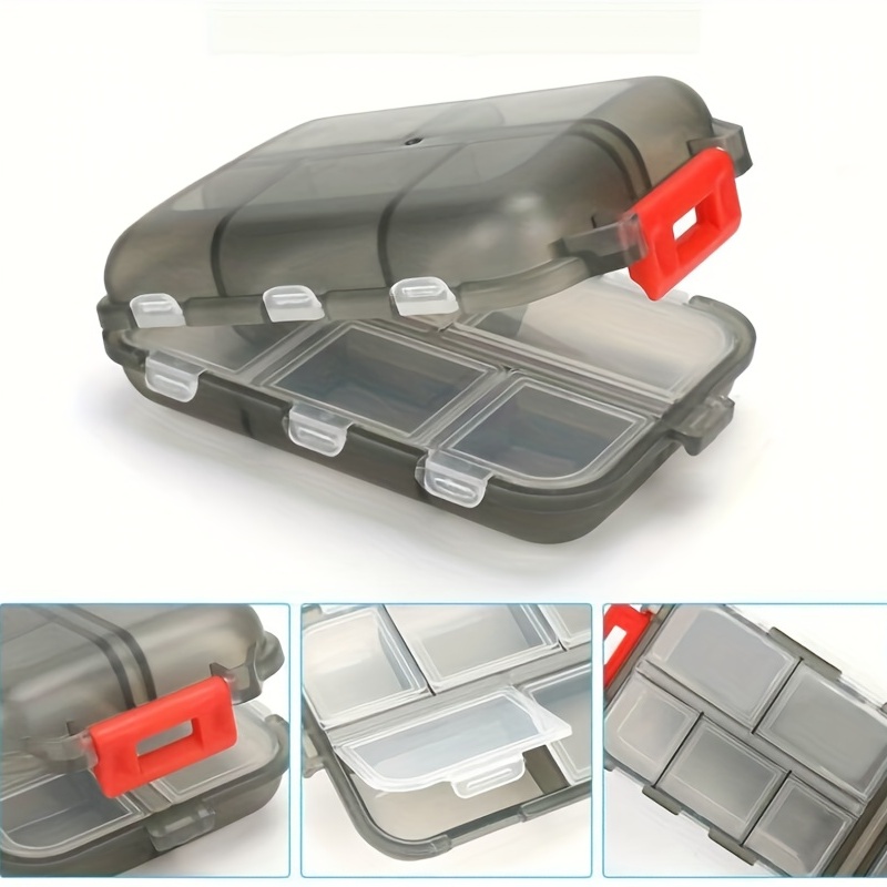 Portable Medicine Storage Box with 10 Compartments