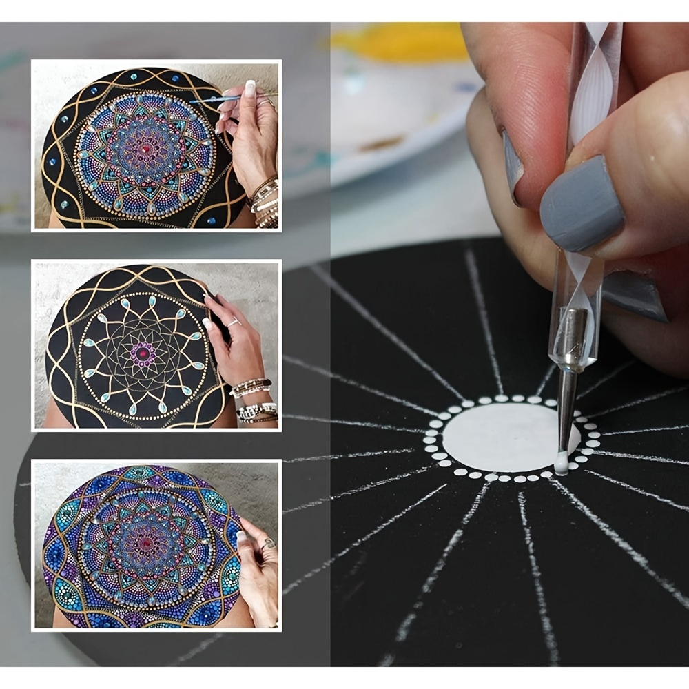 16pcs/set Mandala Dotting Tools Kit for Painting Rock Stone Pottery Rod  Stencil dropshipping