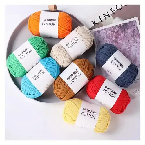 Beginner Yarn for Crocheting 2x1.76oz Yarn for Crocheting and Knitting with Easy-to-See Stitches, Chunky Yarn Cotton-Nylon Blend Yarn for Beginners