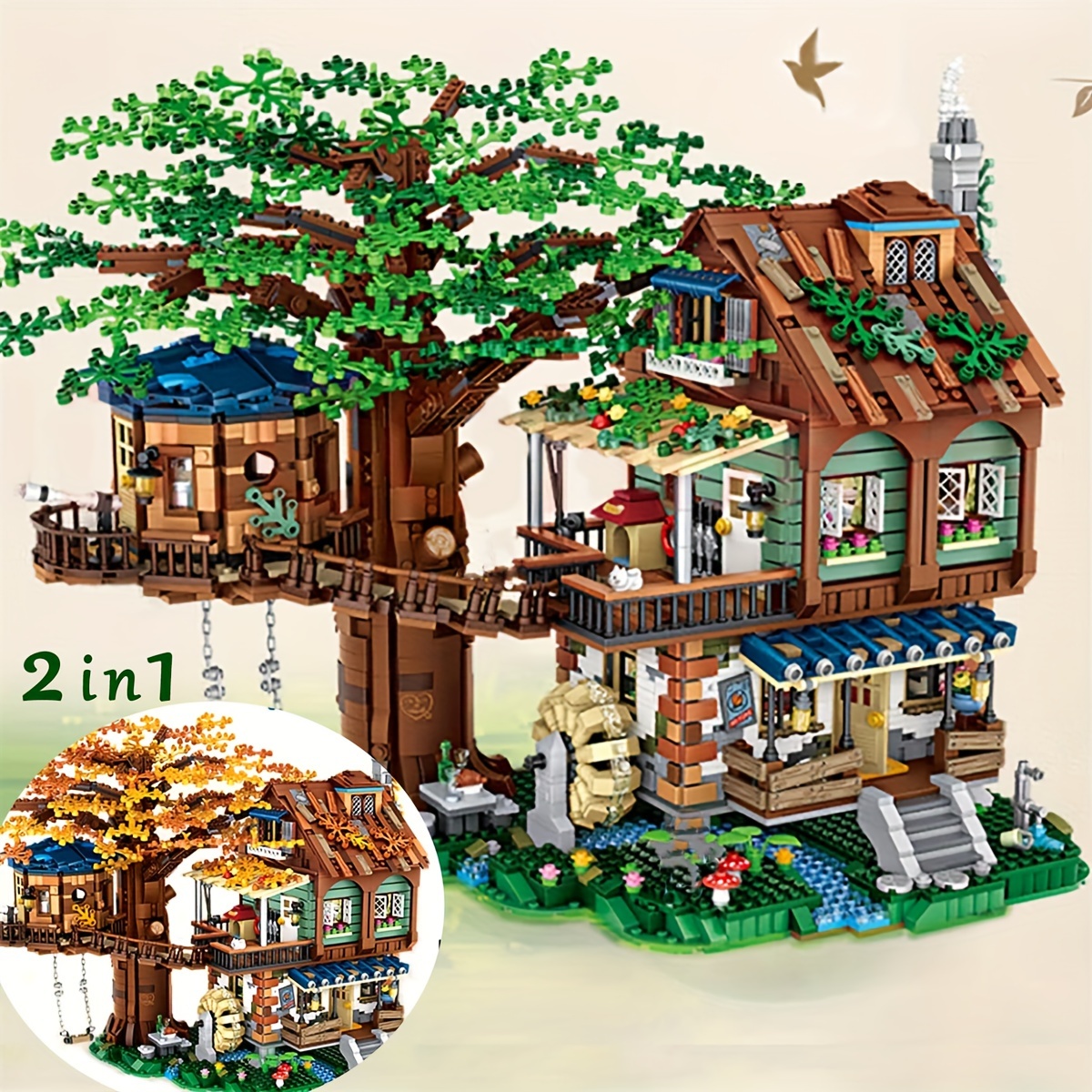 Set Modelli Mattoncini Casa Sullalbero (840 Pezzi), Giocattoli Costruzione  Te Case Foresta, Gioco Costruzione Creativo Adulti Bambini, Decorazioni  Casa, Set Costruzioni Giocattoli Hobbisti, Idea Regalo Natale Adulti, Trova Grandi Offerte Ora