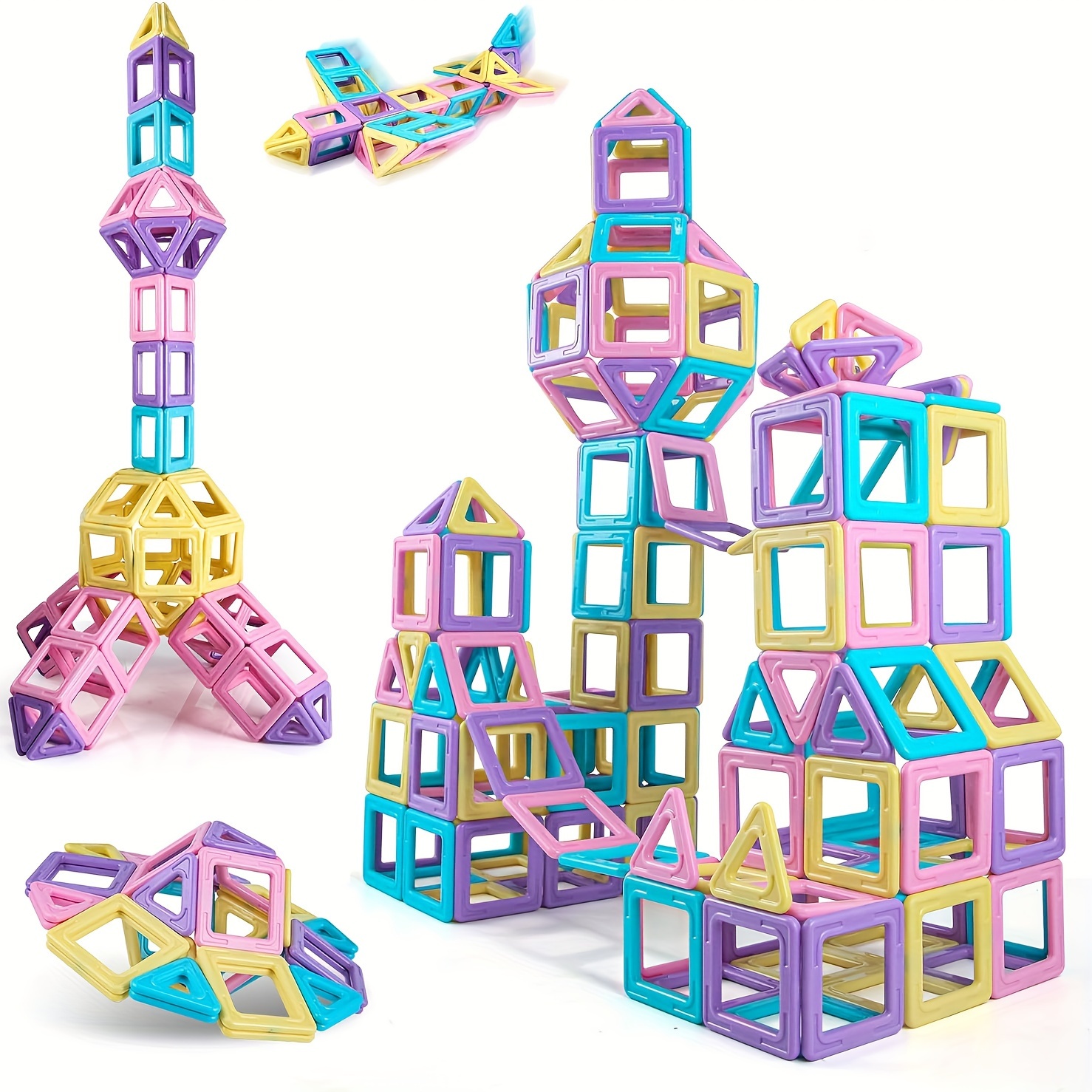 Magnetic Tiles Pipe Magnetic Blocks For Toddlers 3d Clear - Temu