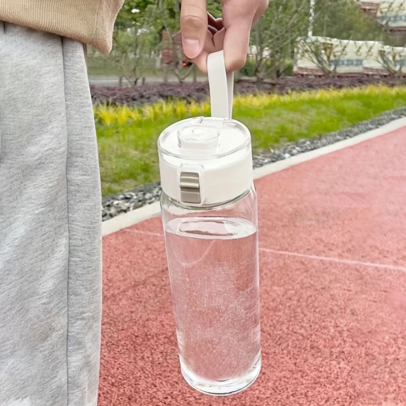 

1pc 800ml/27.05oz Transparent Leakproof Water Cup, Flip Top Plastic Water Bottle With Straw, Suitable For Fitness, Outdoor Sports, Travel