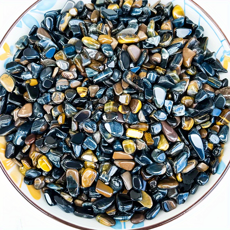 Natural Blue Tiger Eye Chips Polished Tumbled Stones Gravel - Temu