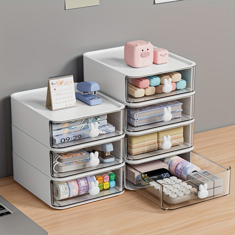 Rabbit Desktop Storage Boxes Multi Grids - Temu