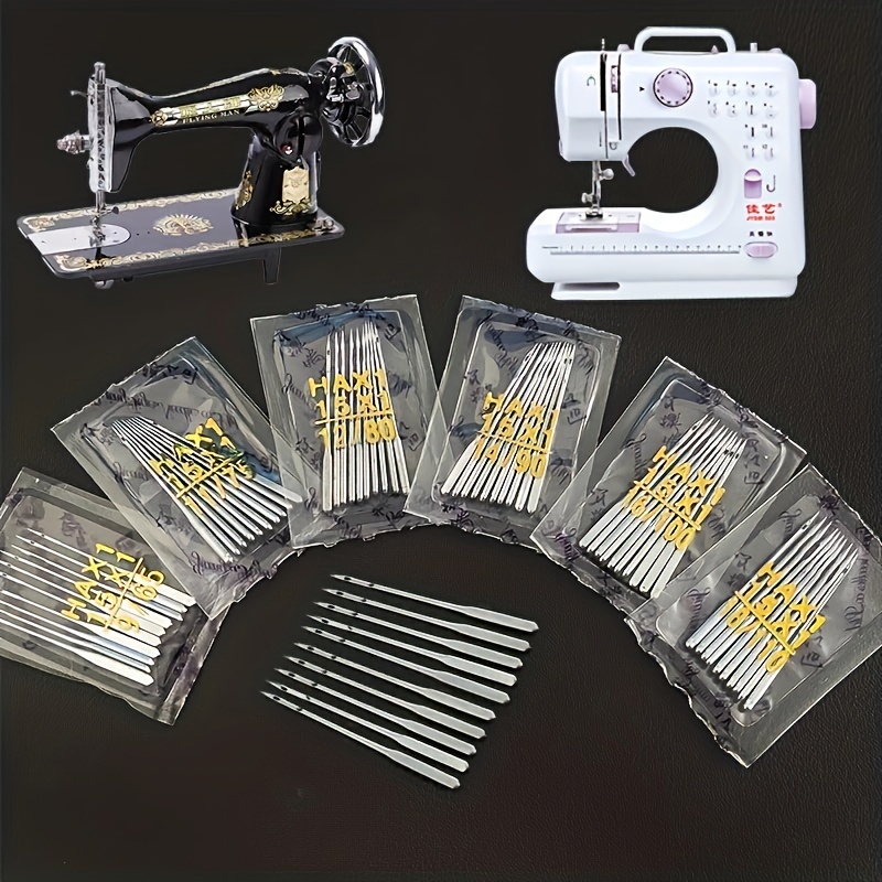 30 agujas universales para máquina de coser, agujas de máquina de punto  regular para máquina de coser casera, compatibles con máquinas de coser