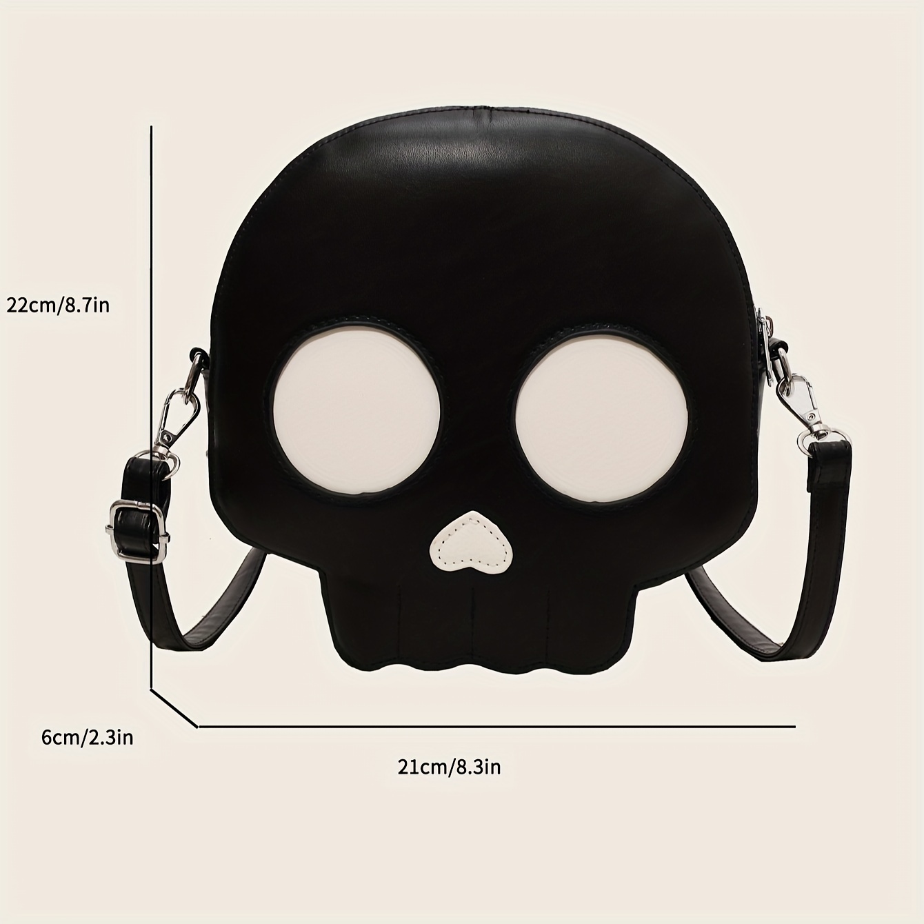 Gothic Skull Crossbody Bag, Dark Novelty Shoulder Bag, Halloween Horror  Handbag & Purse For Women - Temu