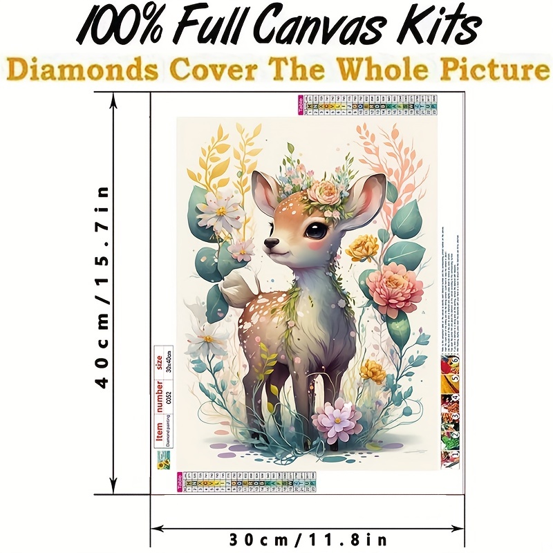 Maydear Small DIY 5d Diamond Painting Kits with Frame for Kids 4.7×4.7 inch