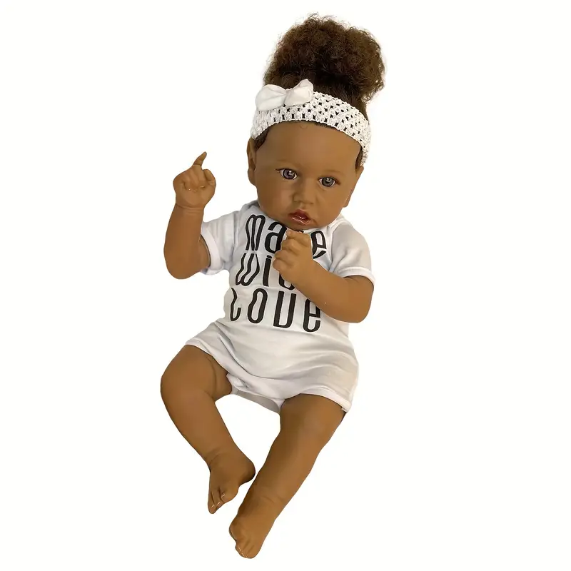 African Skin Reborn Baby Dolls Cute Bebe Realistic Reborn Baby Doll Real  Soft Touch For Kids Birthday Gift - Temu