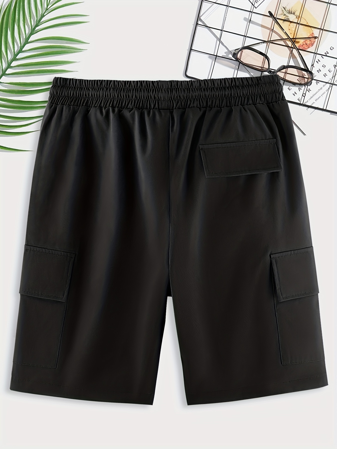 Men's Casual Waist Drawstring Cargo Shorts