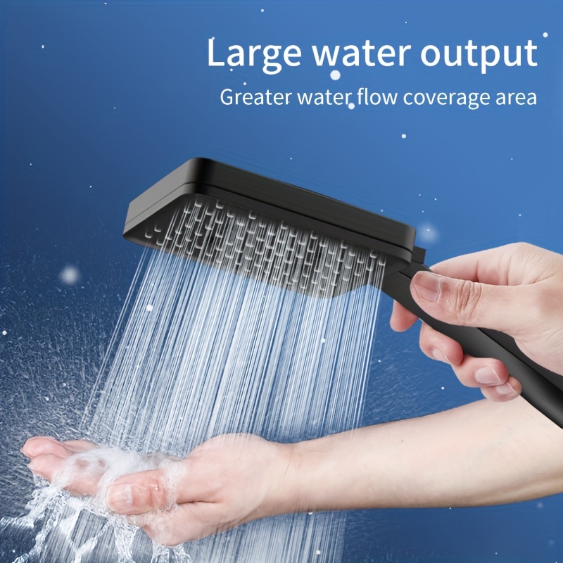 1pc 9 Inch Cool Black Top Spray Head, Bathroom Fixed Shower Head, Bathroom  Plastic Shower Head, Bathroom Accessories