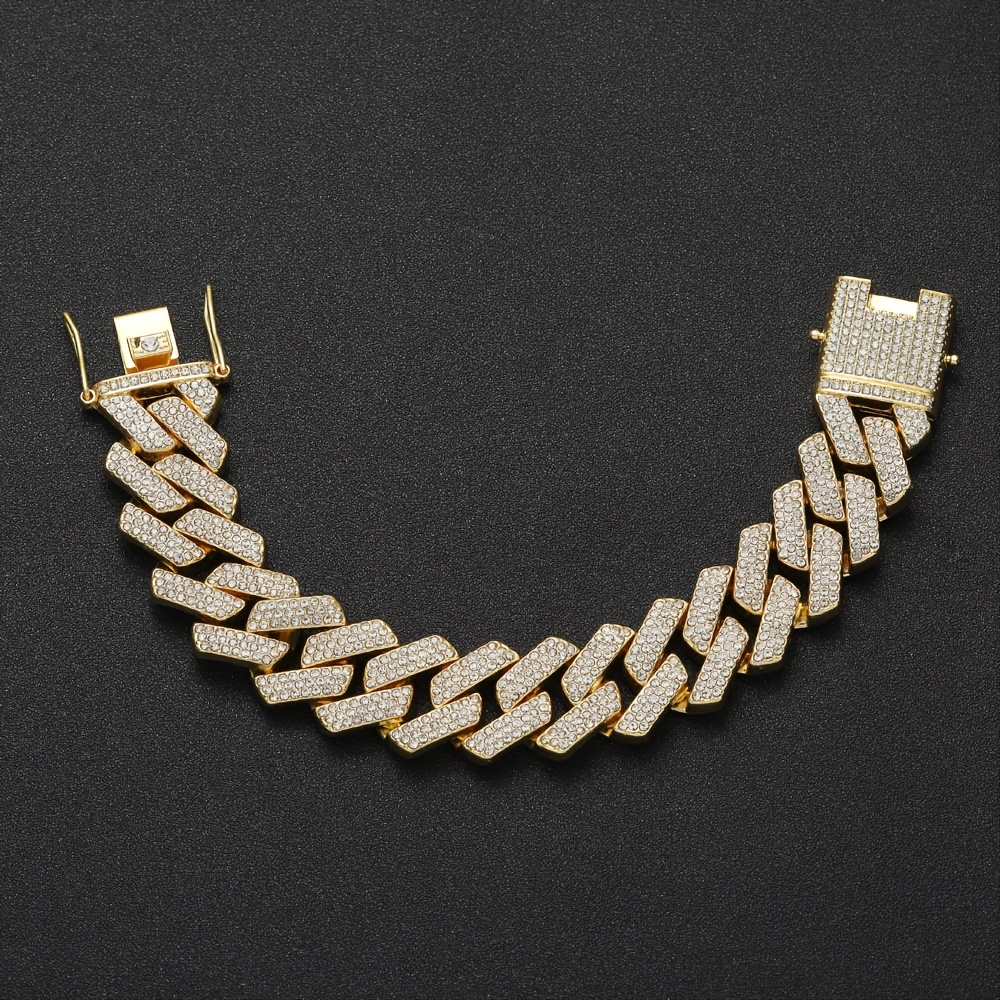 Men's KRKC&CO 20mm Three Rows Diamond Bracelet