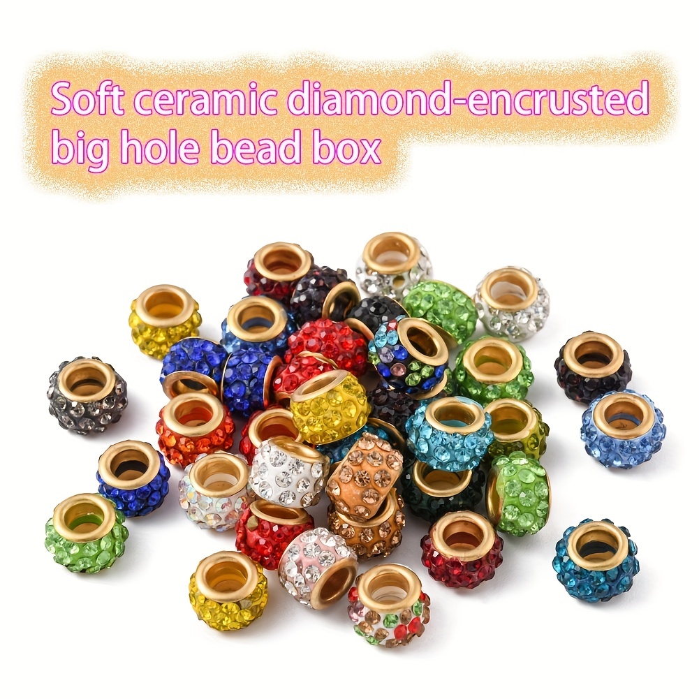 50pcs 8mm Polymer Clay Beads Round Spacer Flower Beads For Artificial  Jewelry Making, DIY Handmade Bracelet, Necklace Accessories