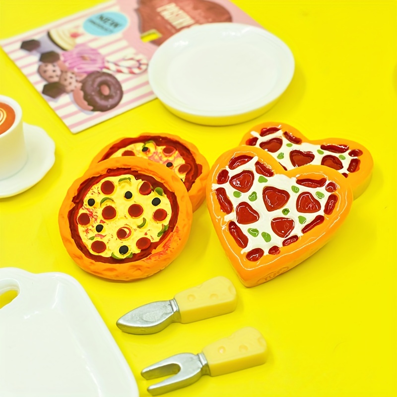 Dollhouse Simulation Pizza With Baking Tray Miniature Food - Temu
