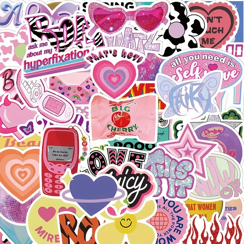 Preppy Stickers Aesthetic Happy Face Stickers For Water - Temu