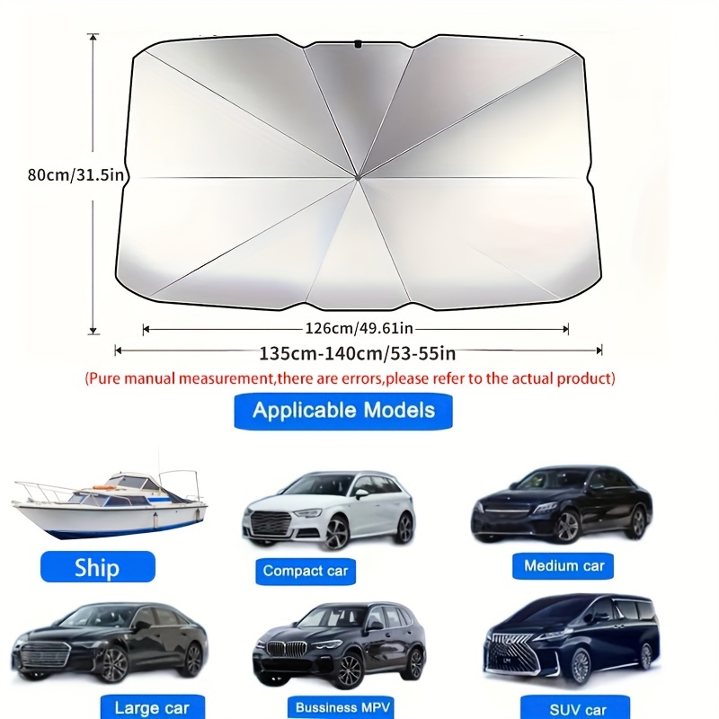 Protect Your Car from the Sun with this Portable, Foldable Car Windshield  Sunshade!