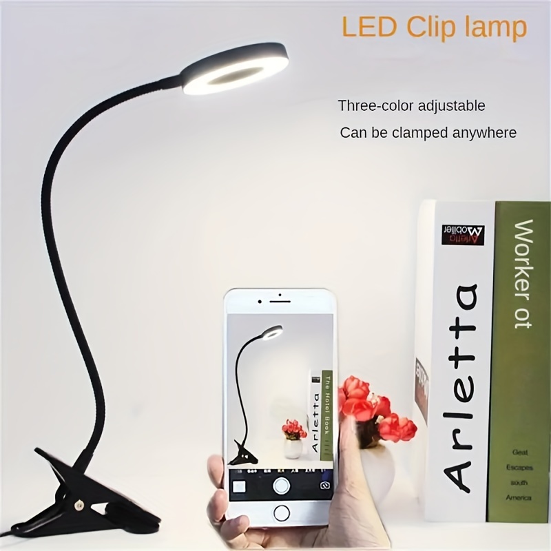 1pc Usb Multifunction Led Clamp Desk Lamp Flexible Gooseneck - Temu