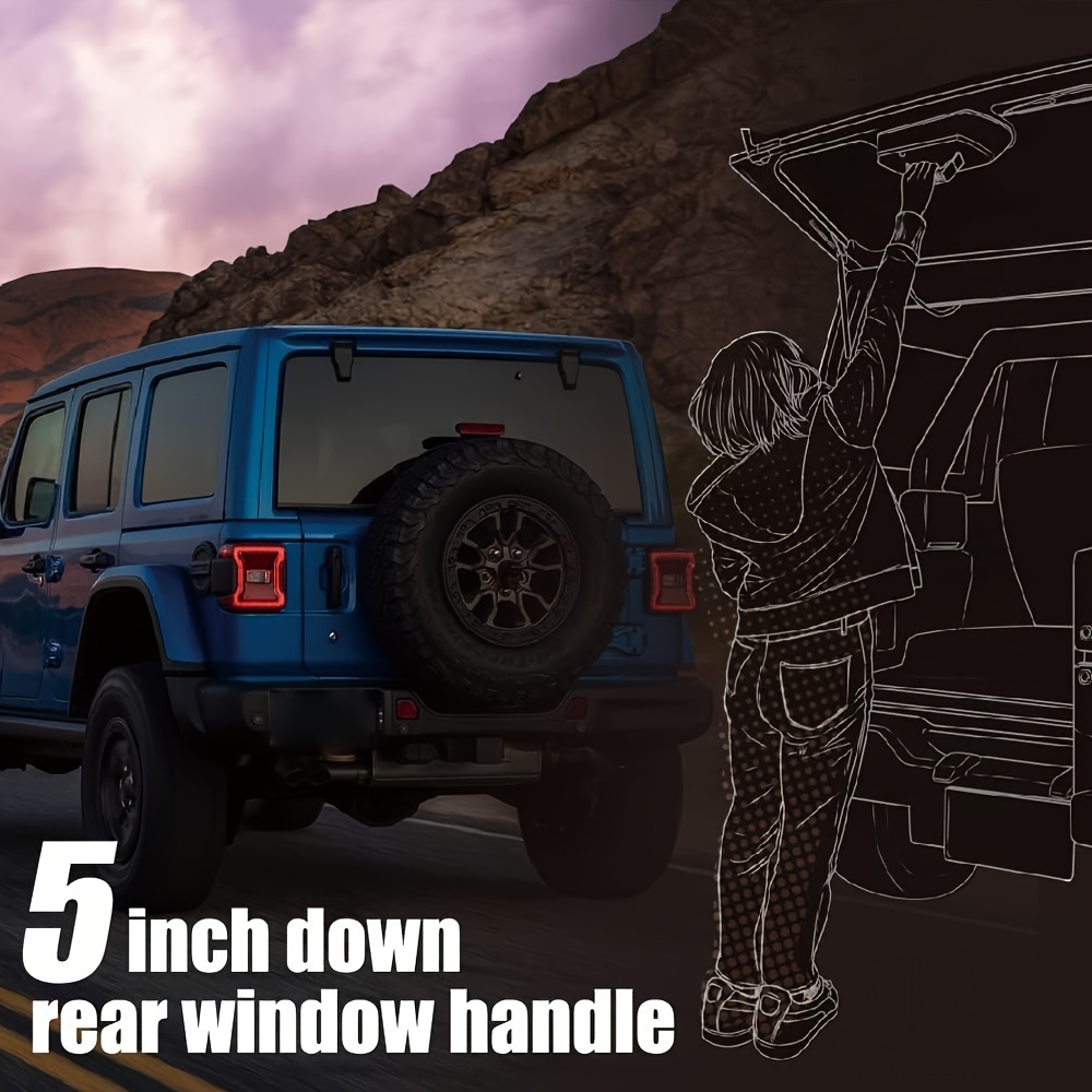 Door Handle Cover & Tailgate Handle Cover Inserts Exterior Accessories Fit  for 2018-2024 Jeep Wrangler JL JLU 2/4 Door(Pink)