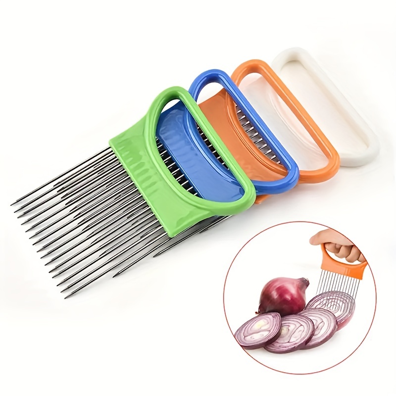 Stainless Steel Onion Holder: Perfect For Slicing Tomato - Temu