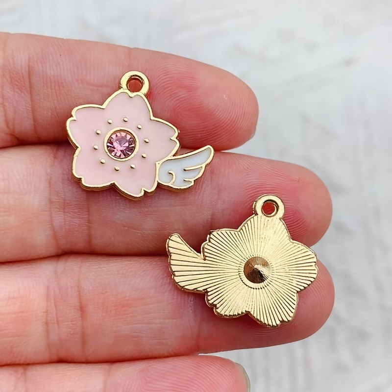 Flower Charms For Jewelry Making Pendants Diy - Temu