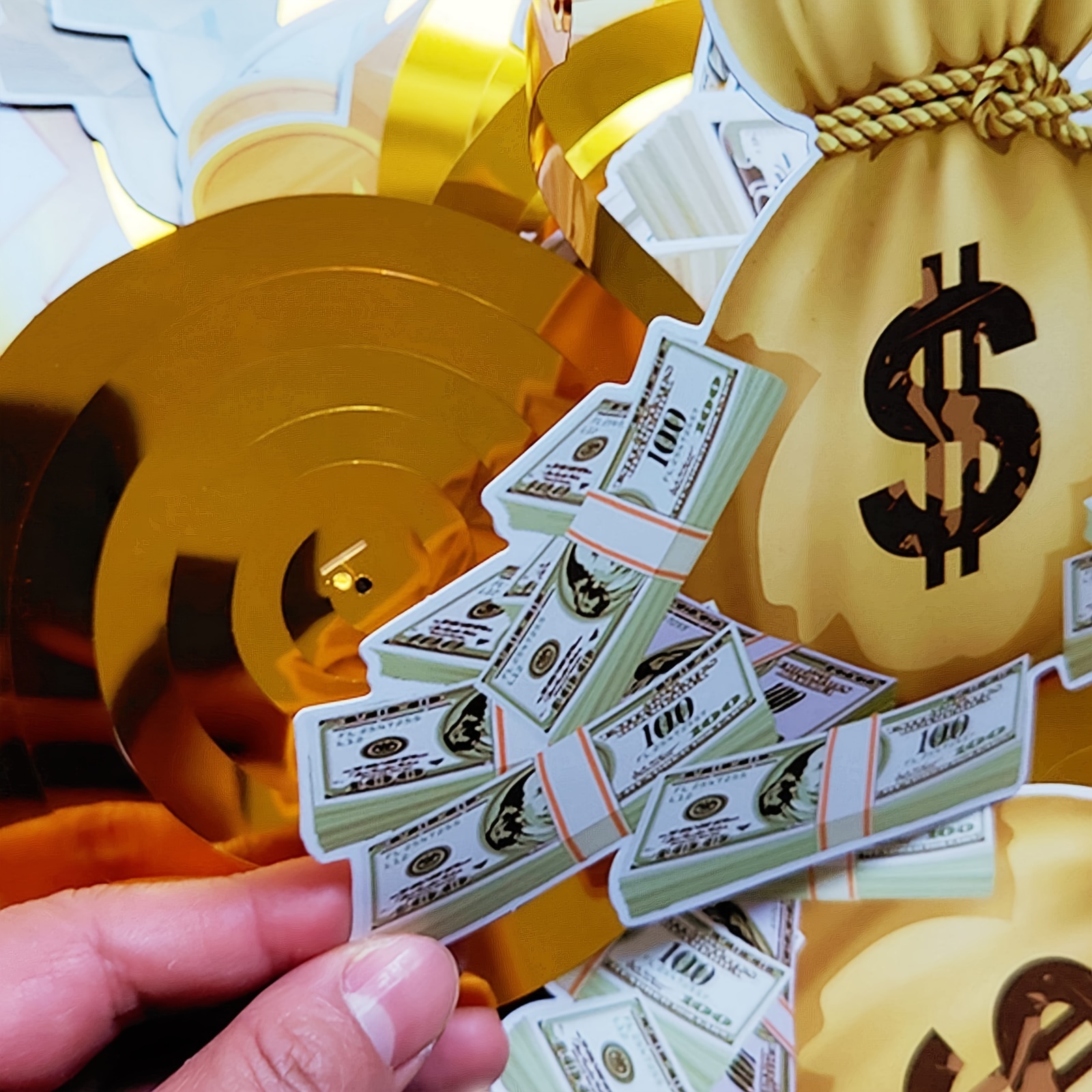 Money Themed Birthday Banner & Latex Balloons Decoration Kit Dollar Bill Party Decorations for Birthdays Baby Showers Casino Weddings Bachelorette