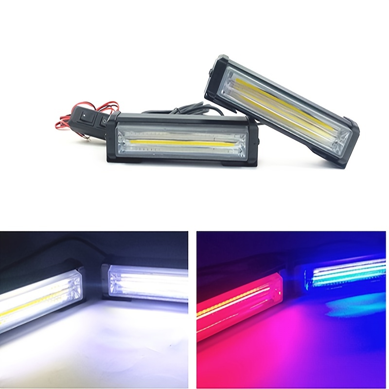 Led Strobe Light Bars, Cob Lamp Bar Emergency Flashing Lights 2 Car