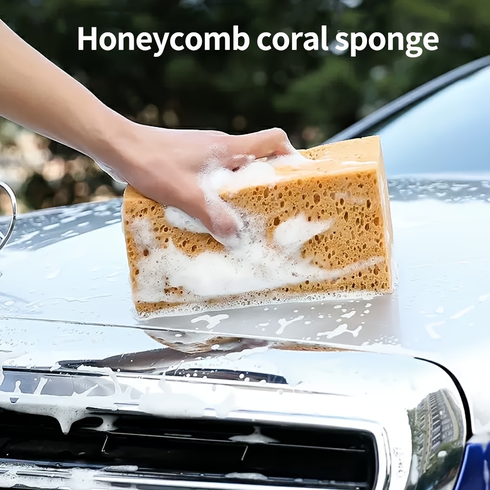 about ) Car Wash Brush Washing Sponge With Long Handle For - Temu