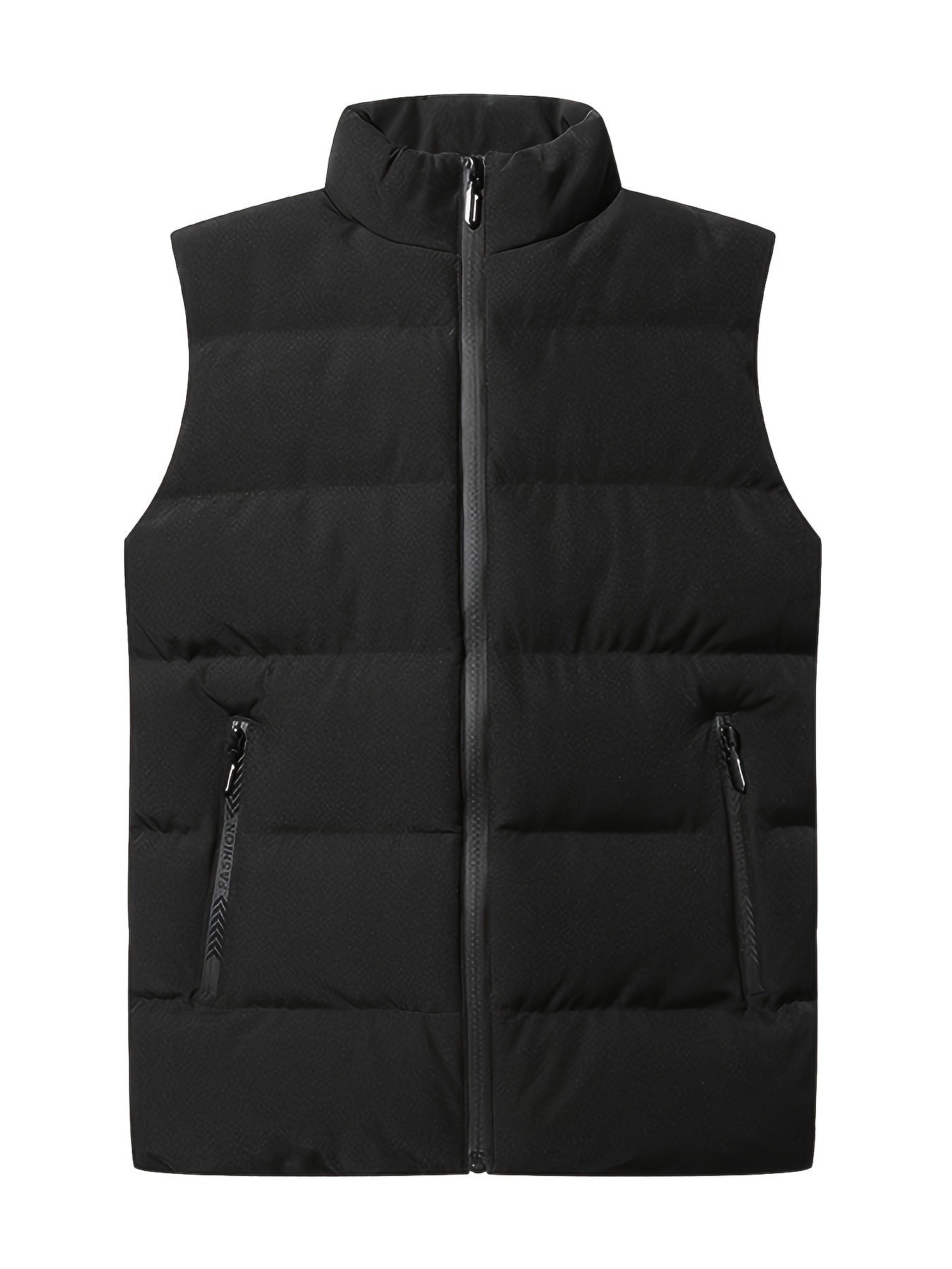 Plus Size Men's Solid Puffer Vest Casual Fashion Thick - Temu Canada