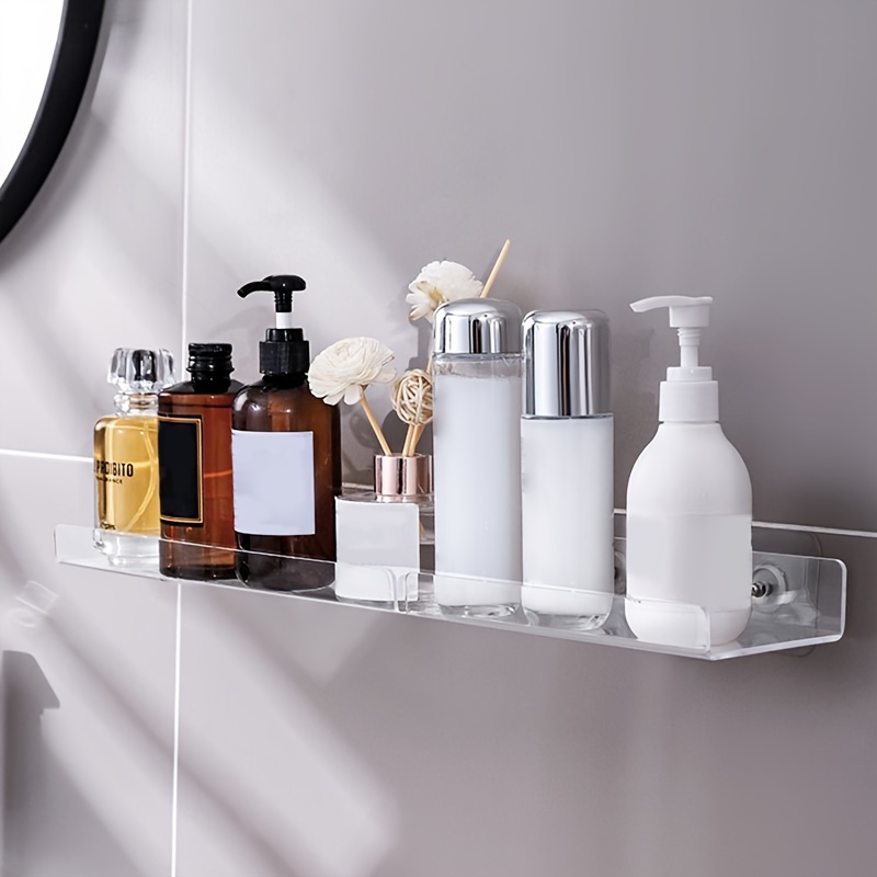 Acrylic Shower Shelf Bathroom Clear Floating Shelf Wall Mounted Storage  Shelf 