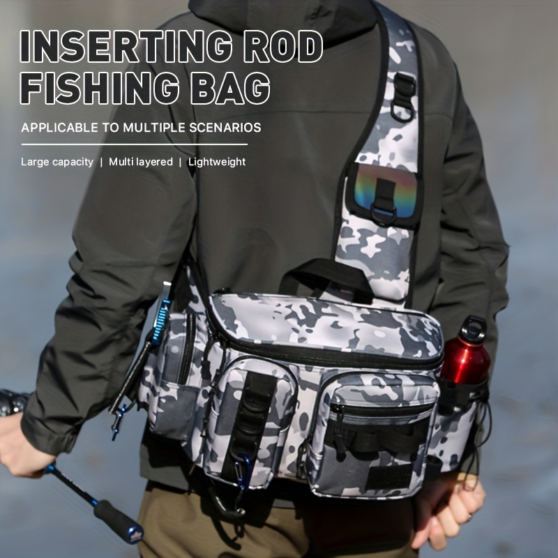 Multifunctional Fishing Tackle Bag Water resistant Shoulder - Temu