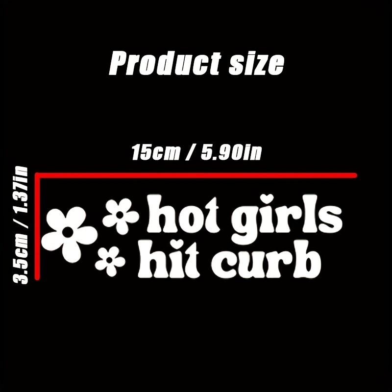 Funny Car Stickers Hot Girls Hit Curbs Bumper Sticker Vinyl - Temu