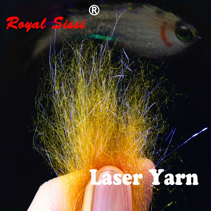 Senyo's Laser Yarn Dubbing Long Sparkle Acrylic Fiber Salmon
