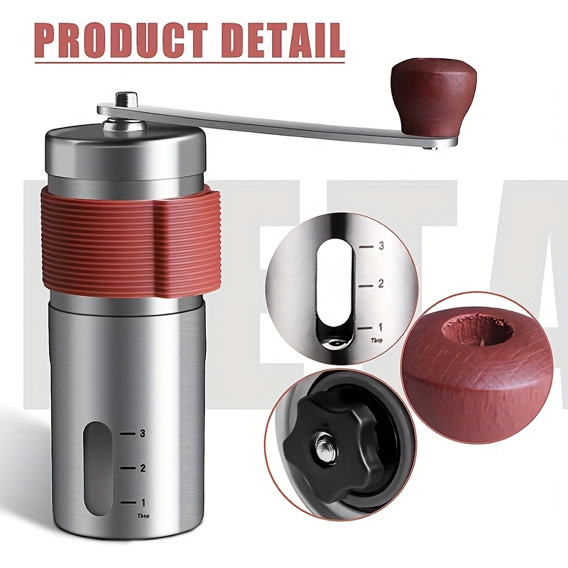 Portable Coffee Maker Grinder Brewing Mobile Machine Travel Cup Filter  Stainless Steel Hand Bean Mill Kitchen Tool Trip Camping