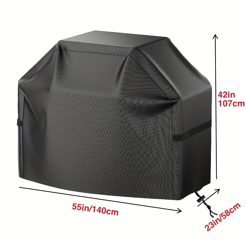 Housse De Barbecue Imperméable Et Anti-UV - Tissu Oxford 420D, Résistante Au Vent, Pour Grils De 127 à 147 Cm