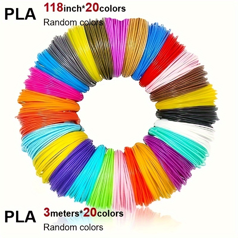 Image of 20colors * Random Colors 3d Pen Pla Filament Refills, 1.75mm Pla, 3d 20 Colors, Each Feet, Total 200 Feet, Works Most 3d Printing Pens, High-precision Diameter Filament( Random Colors)