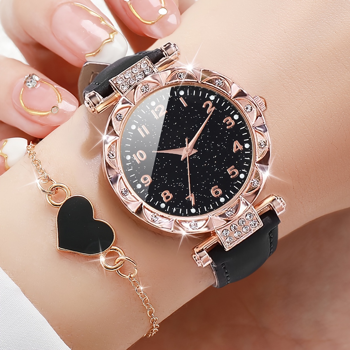 Black wrist watch online for women