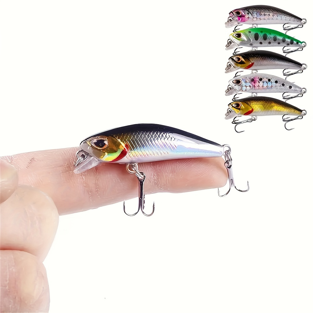 5pcs Mini Popper 4.5cm 4g Fishing Lure Kit Set With Box Crankbaits