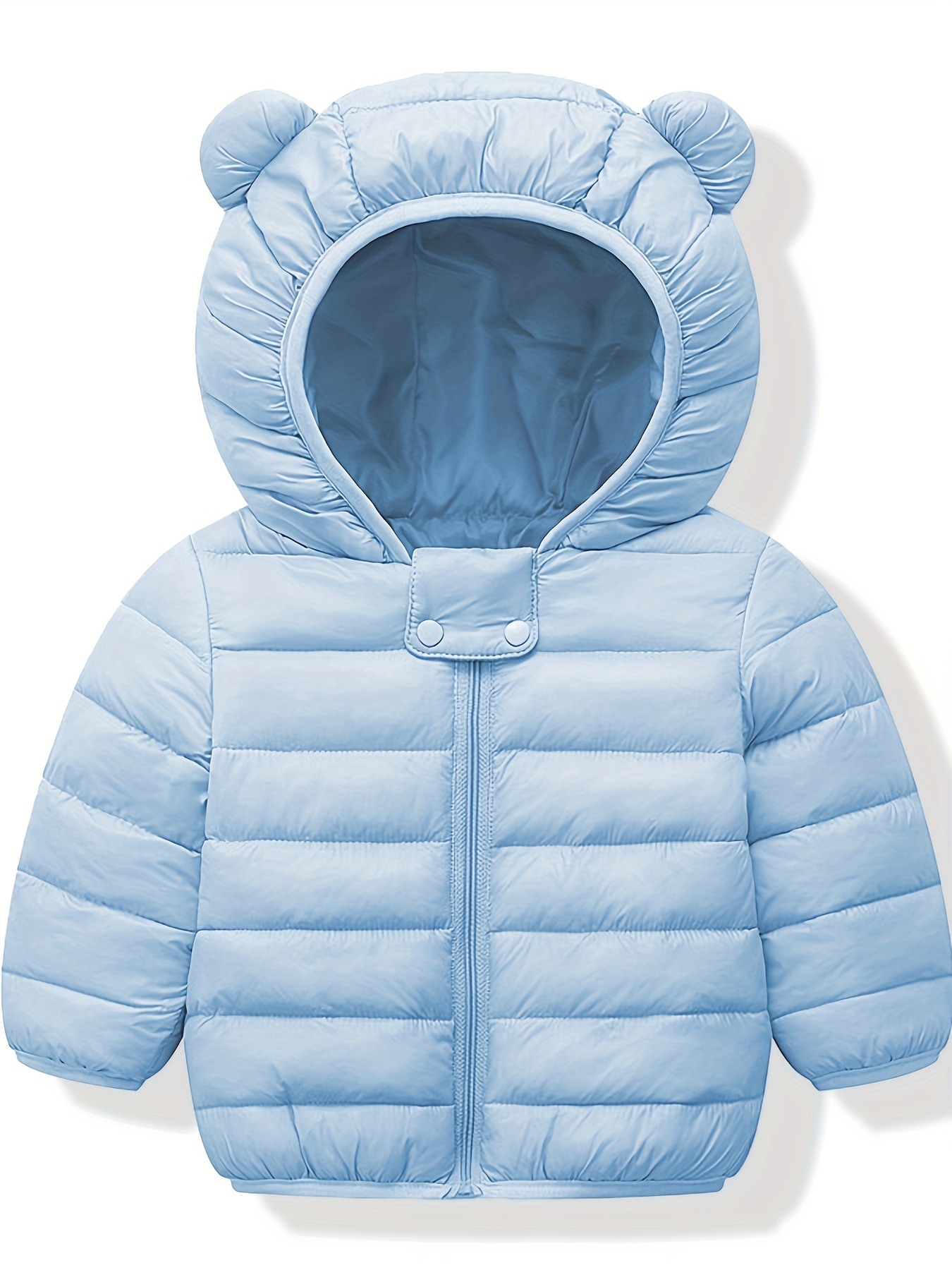 Chaqueta de forro polar con capucha para bebés, niños y niñas, abrigo de  manga larga con cremallera