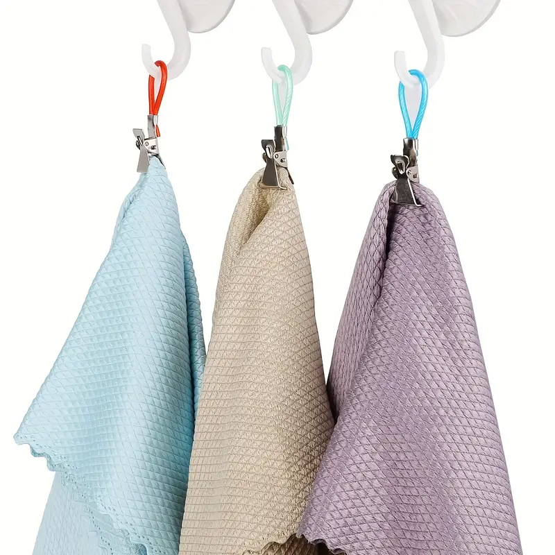 Waterproof Towel Clips With Loops - Multifunctional Hanging Organizer For  Bathroom Towels - Colorful Metal Pegs For Easy Storage And Display - Temu