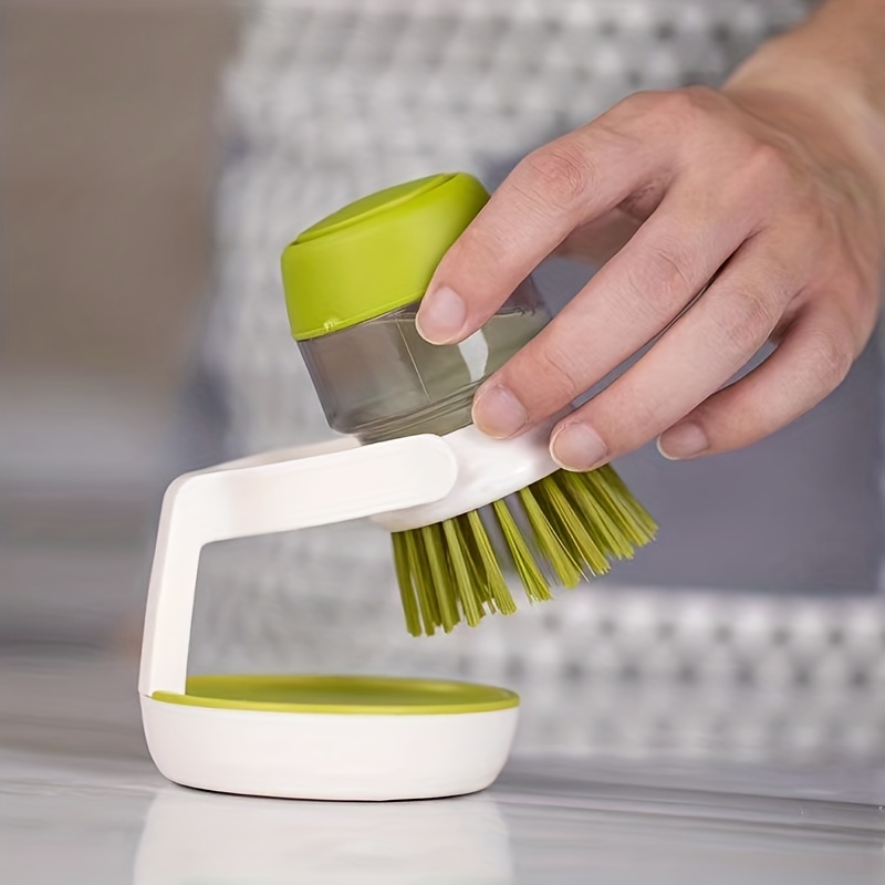  Dish Scrub Brush with Soap Dispenser, Palm Scrub