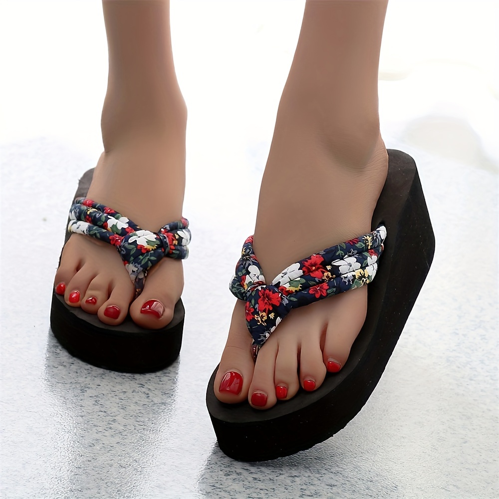 Women Wedge Slipper Casual Flip Flops Summer Platform Sandals