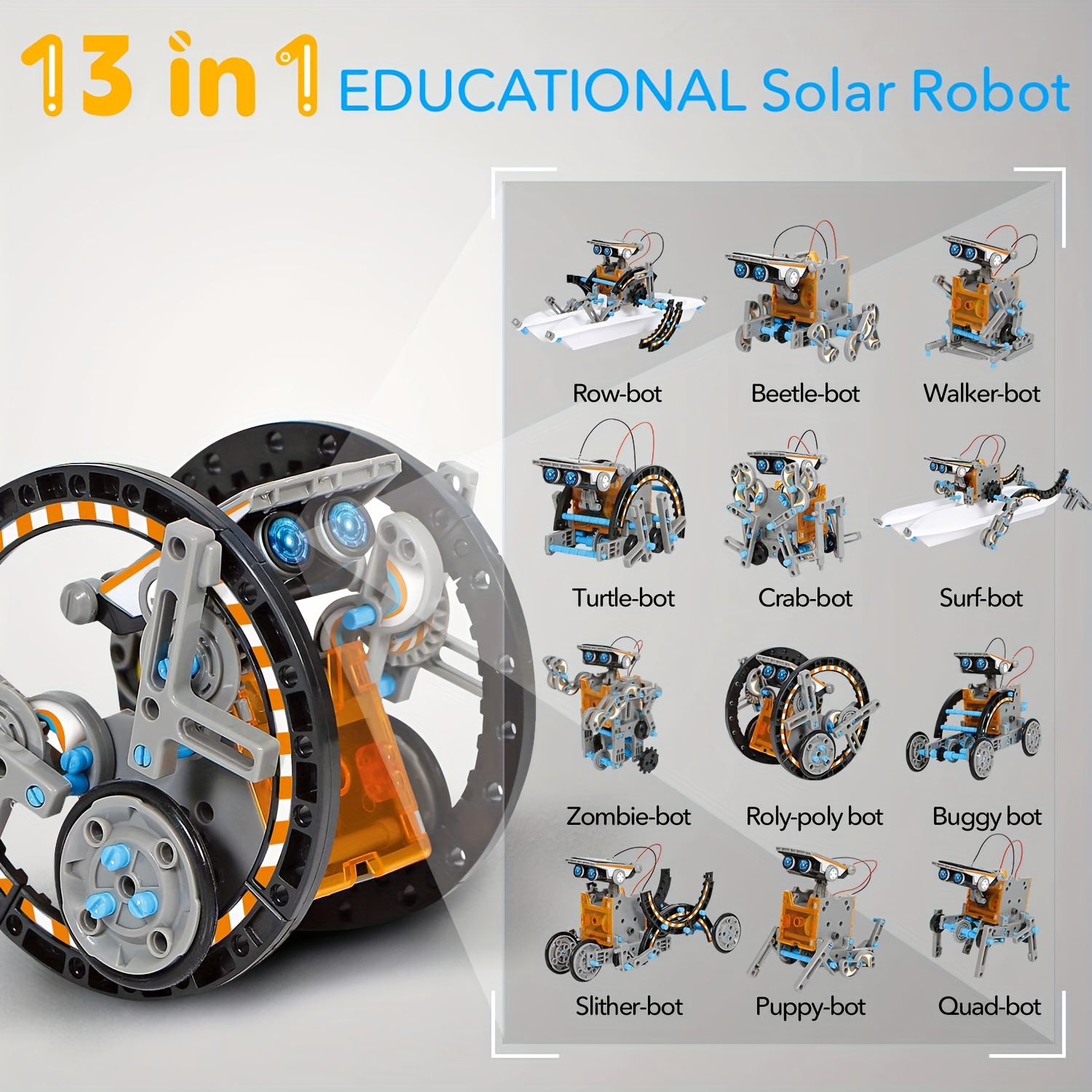Kit éducatif robot solaire 14 en 1