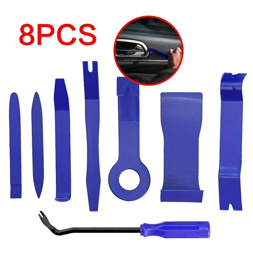 8pcs Auto Trim Removal Tool Kit Car Panel Door Window Clip Fastener Remover Pry