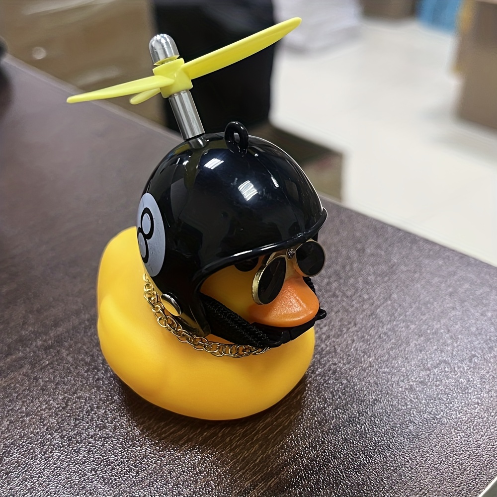 Yellow Duck & Helmet Laptop Sticker, Bicycle Decoration