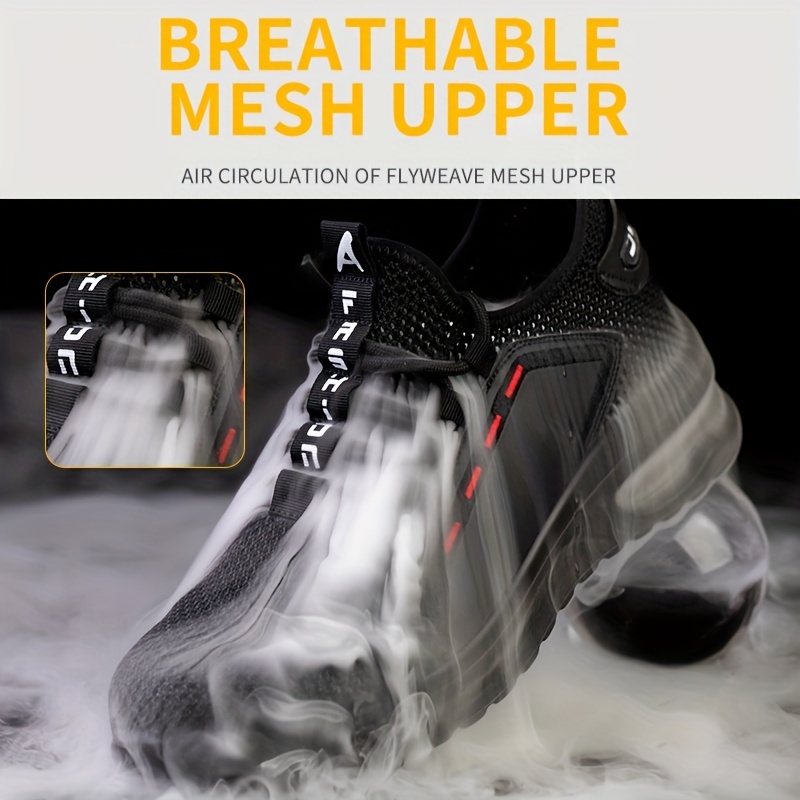 Men's Steel Toe Work Safety Shoes Puncture Proof Breathable Lightweight